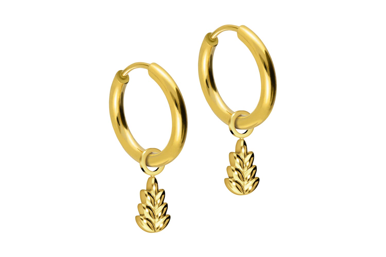 Chirurgenstahl Ohrclicker Creolen BLATT von Piercingline